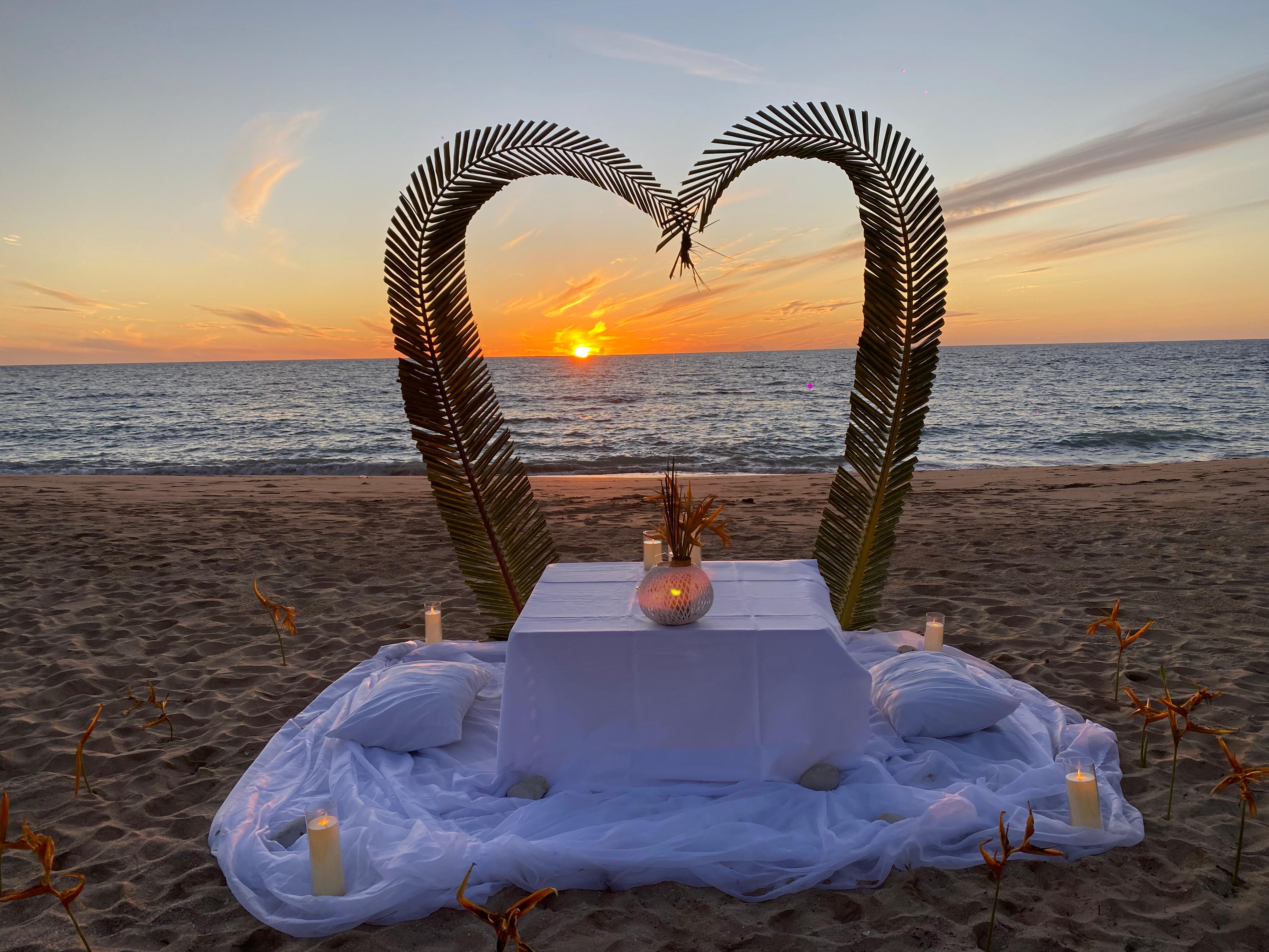 Coucher de soleil romantique